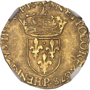 Henri III (1574-1589). Écu d’or au soleil 1578, P, Dijon.