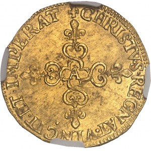 Louis XIII (1610-1643). Écu d’or au soleil, 1er type 1615, A, Paris.