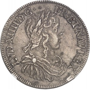 Louis XIV (1643-1715). Demi-écu à la mèche longue 1660, K, Bordeaux.