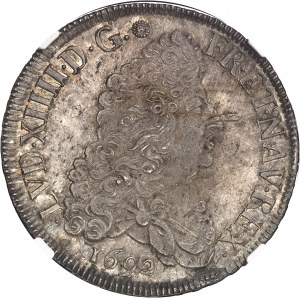 Louis XIV (1643-1715). Écu aux huit L, 1er type 1692, 9, Rennes.