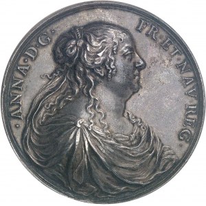 Louis XIV (1643-1715). Médaille, hommage à Anne d’Autriche, reine-mère et régente, par J. Warin 1660, Paris.