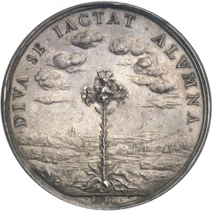 Louis XIV (1643-1715). Médaille, hommage à Anne d’Autriche, reine-mère et régente, par J. Warin 1660, Paris.