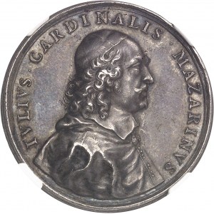 Louis XIV (1643-1715). Médaille, le Cardinal Mazarin et la Paix des Pyrénées 1660, Paris.