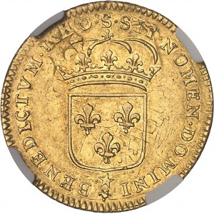 Louis XIV (1643-1715). Double louis d’or à l’écu 1690, S, Reims.