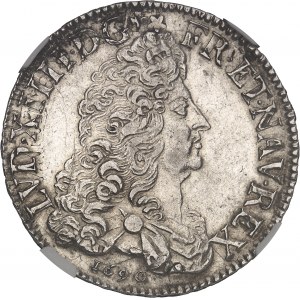 Louis XIV (1643-1715). Écu aux huit L, 1er type 1690, S, Reims.