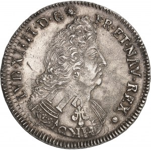 Louis XIV (1643-1715). Écu aux palmes 1693, S, Reims.
