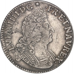 Louis XIV (1643-1715). Écu aux huit L, 2e type, flan neuf 1705, S, Reims.