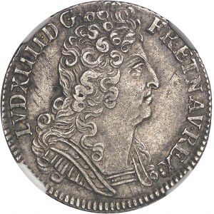 Louis XIV (1643-1715). Quart d’écu aux trois couronnes 1709, S, Reims.