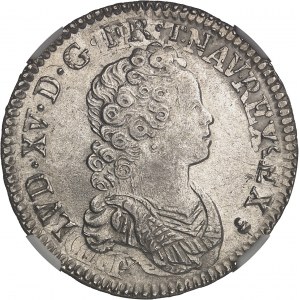 Louis XV (1715-1774). Demi-écu dit Vertugadin 1716, S, Reims.