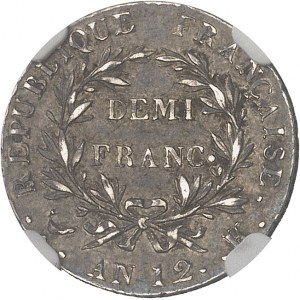 Consulat (1799-1804). Demi-franc Bonaparte An 12 (1803-1804), K, Bordeaux.