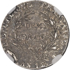 Premier Empire / Napoléon Ier (1804-1814). Demi-franc calendrier révolutionnaire An 12 (1803-1804), I, Limoges.