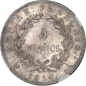 Premier Empire / Napoléon Ier (1804-1814). 5 francs Empire 1810, A, Paris.