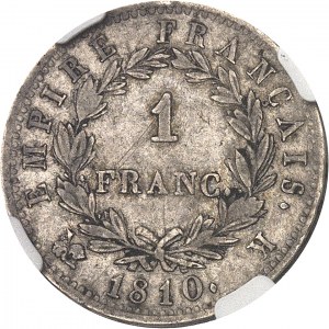 Premier Empire / Napoléon Ier (1804-1814). 1 franc Empire 1810, K, Bordeaux (K inversé).