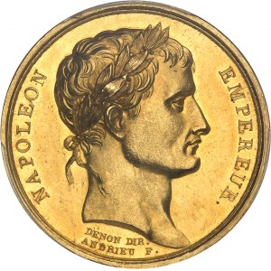 Premier Empire / Napoléon Ier (1804-1814). Médaille d’Or, le sacre de Napoléon Ier, par Denon et Andrieu An XIII (1804), Paris.