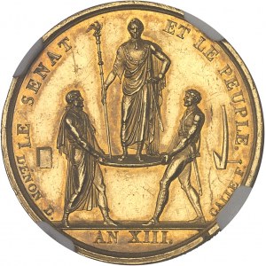Premier Empire / Napoléon Ier (1804-1814). Médaille d’Or, le sacre de Napoléon Ier, par Denon, Droz et Galle An XIII (1804), Paris.