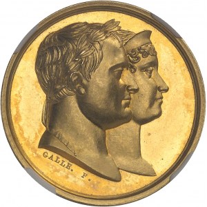 Premier Empire / Napoléon Ier (1804-1814). Médaille d’Or, mariage avec Marie-Louise d’Autriche, par Denon, Galle et Droz 1810, Paris.