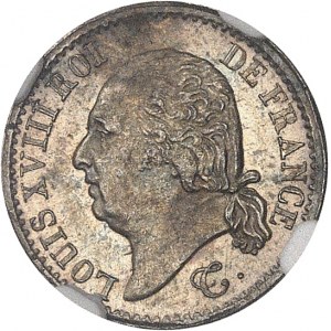 Louis XVIII (1814-1824). 1/4 franc 1817, BB, Strasbourg.
