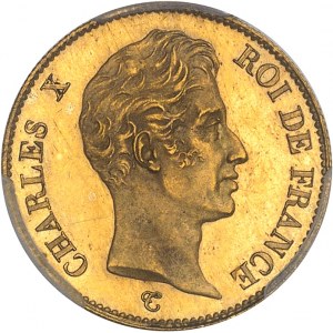 Charles X (1824-1830). Essai de 10 francs Or par Tiolier ND (1824), A, Paris.