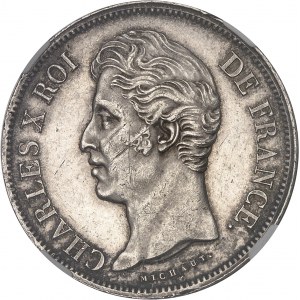 Charles X (1824-1830). 5 francs, tranche en relief 1830, A, Paris.