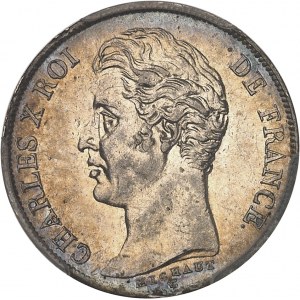 Charles X (1824-1830). 1 franc 1828, B, Rouen.