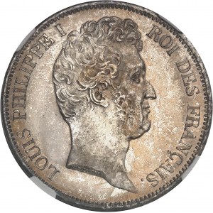Louis-Philippe Ier (1830-1848). 5 francs tête nue, tranche en creux 1830, A, Paris.