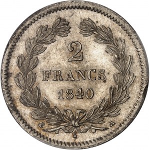 Louis-Philippe Ier (1830-1848). 2 francs 1840, A, Paris.
