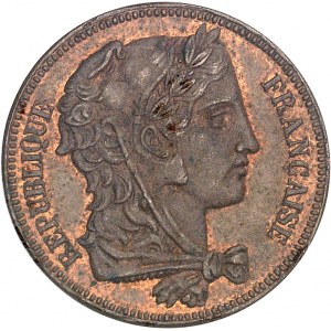 IIe République (1848-1852). Essai-piéfort de 20 francs, concours de 1848, premier type par Gayrard 1848, Paris.
