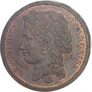 IIe République (1848-1852). Essai-piéfort de 10 centimes, concours de 1848, par Farochon 1848, Paris.