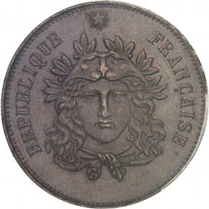 IIe République (1848-1852). Essai-piéfort de 10 centimes, concours de 1848, premier type par Gayrard 1848, Paris.