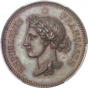 IIe République (1848-1852). Essai de 10 centimes, concours de 1848, troisième type par Gayrard 1848, Paris.