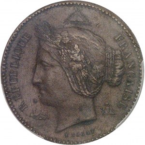 IIe République (1848-1852). Essai-piéfort de 10 centimes, concours de 1848, premier type par Rogat 1848, Paris.