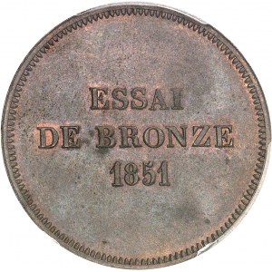 IIe République (1848-1852). Essai au module de 10 centimes Napoléon Bonaparte 1851, Paris.