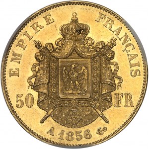 Second Empire / Napoléon III (1852-1870). 50 francs tête nue 1856, A, Paris.