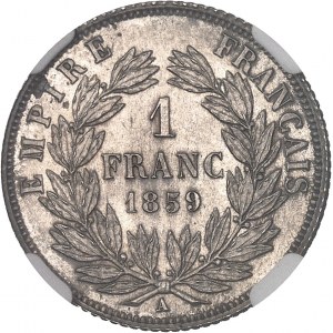 Second Empire / Napoléon III (1852-1870). 1 franc tête nue 1859, A, Paris.