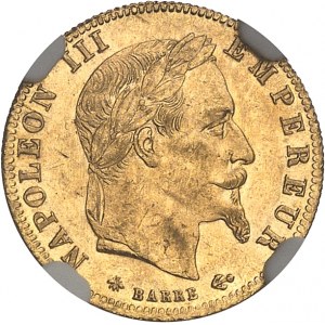 Second Empire / Napoléon III (1852-1870). 5 francs tête laurée 1866, A, Paris.