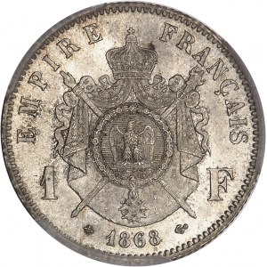 Second Empire / Napoléon III (1852-1870). 1 franc tête laurée 1868, A, Paris.