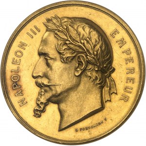 Second Empire / Napoléon III (1852-1870). Médaille d’Or, Exposition Universelle de 1867, au membre de jury Henry Bermont, par Ponscarme 1867, Paris.