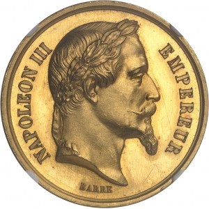 Second Empire / Napoléon III (1852-1870). Médaille d’Or, Concours agricole régional d’animaux reproducteurs de Rouen, par Barre 1868, Paris.