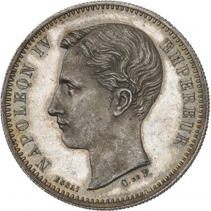 Napoléon IV (1856-1879). Essai de 5 francs, à l’écu carré 1874, Bruxelles (Würden).