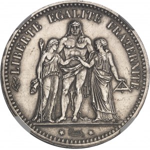 Gouvernement de Défense Nationale (1870-1871). 5 francs Hercule 1871, A, Paris.