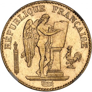 IIIe République (1870-1940). 20 francs Génie 1888, A, Paris.
