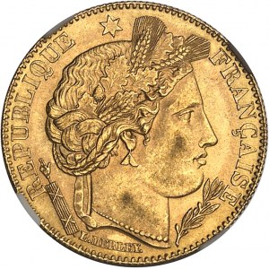 IIIe République (1870-1940). 10 francs Cérès 1899, A, Paris.