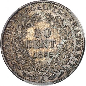 IIIe République (1870-1940). 50 centimes Cérès 1895, A, Paris.