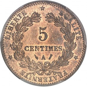 IIIe République (1870-1940). 5 centimes Cérès 1887, A, Paris.