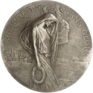 IIIe République (1870-1940). Médaille, aux poëtes sans gloire par Louis Bottée, SAMF n° 28 1905, Paris.