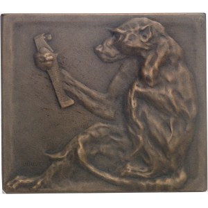 IIIe République (1870-1940). Médaille, Le singe à la statuette par Paul Jouve, SAMF n° 175 1906, Paris.