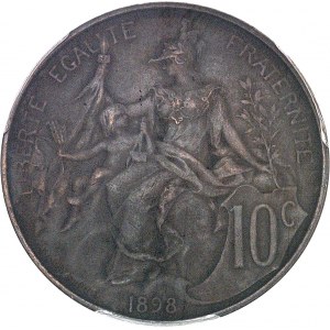 IIIe République (1870-1940). 10 centimes Daniel-Dupuis, Flan bruni mat (PROOF MATTE) 1898, Paris.