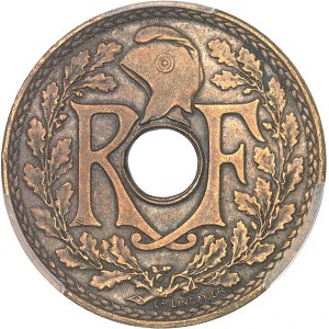 IIIe République (1870-1940). Épreuve (sans ESSAI) de 25 centimes Lindauer, grand module, en bronze 1939, Paris.