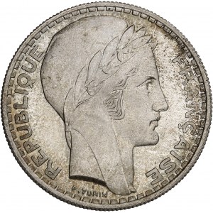 IIIe République (1870-1940). Essai de 20 francs Turin, Frappe spéciale (SP) 1929, Paris.