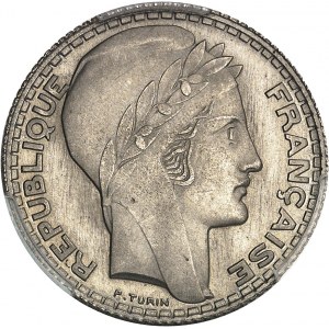 IIIe République (1870-1940). Essai de 5 francs Turin en nickel 1929, Paris.